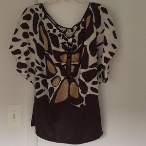 Bebe giraffe printed blouse